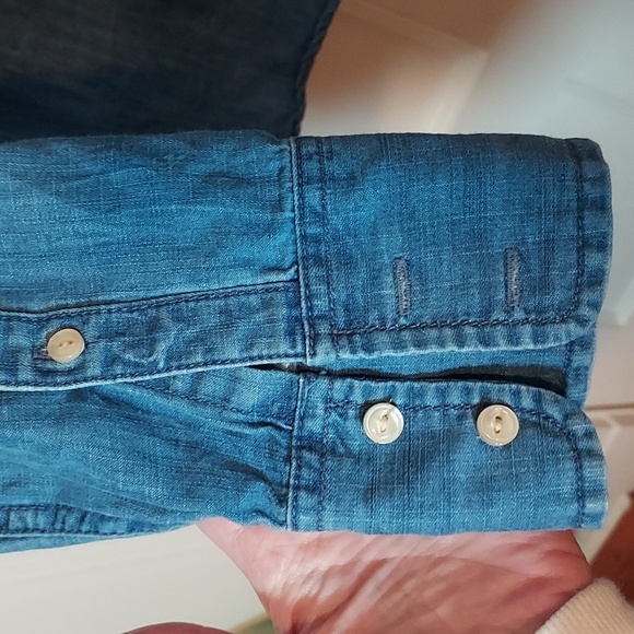 J Crew Chambray Western Style Denim Shirt - Picture 7 of 12